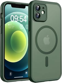 TOCOL iPhone 12 MagSafe tok, teljes kameravédelem, ütésálló, alpesi zöld 1