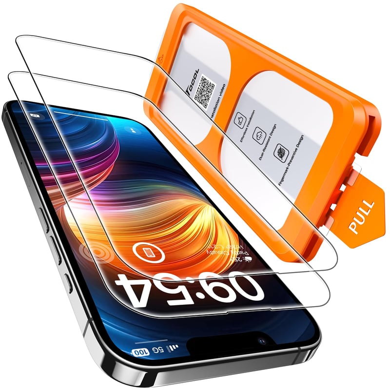 Folie de sticlă securizată TOCOL pentru iPhone 12 Pro Max, 6,7 inchi - Aplicare ușoară