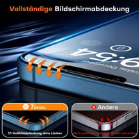 TOCOL iPhone 13 Mini Edzett Üveg Kijelzővédő Fólia 5,4 Hüvelyk, Teljes Képernyős, 9H Keménység, Karcálló, Ujjlenyomatmentes, 2 db 5