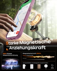 TOCOL iPhone 14 MagSafe kompatibilné puzdro, matné priesvitné fialové, vojenská úroveň odolnosti voči nárazom, kompletná ochrana fotoaparátu, 6,1 palca 4