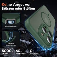 TOCOL iPhone 15 Pro MagSafe tok, kamera védelemmel, ütésálló, alpesi zöld - iPhone 15 Pro, Alpine green 4