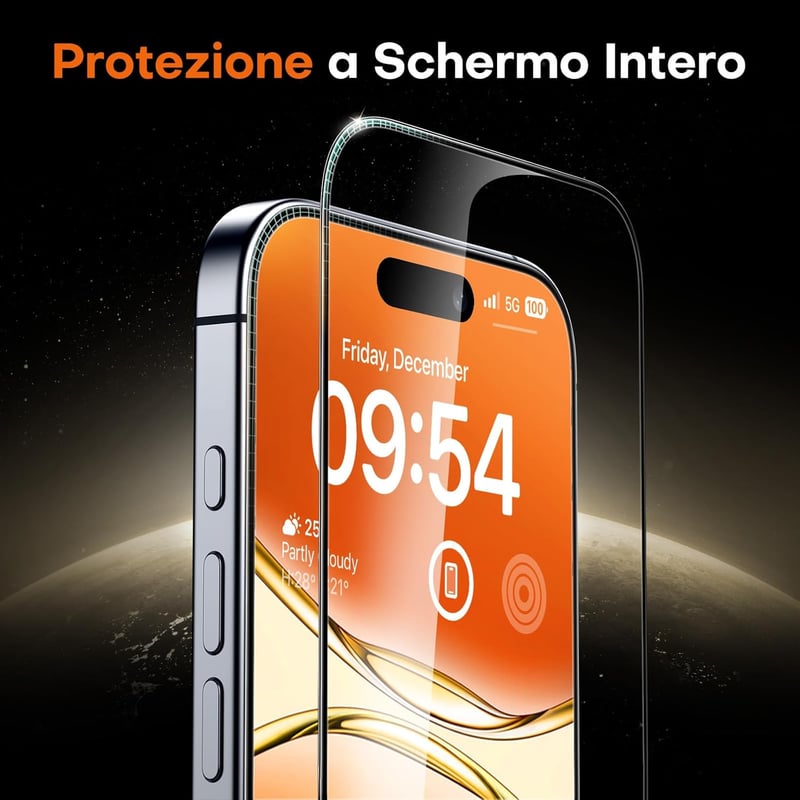 TOCOL iPhone 17 edzett üveg képernyővédő, 9H keménység, buborékmentesség, 2 darab