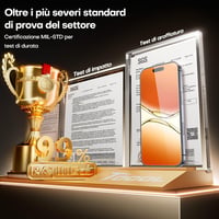 TOCOL iPhone 17 edzett üveg képernyővédő, 9H keménység, buborékmentesség, 2 darab 3
