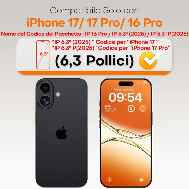 TOCOL iPhone 17 edzett üveg képernyővédő, 9H keménység, buborékmentesség, 2 darab