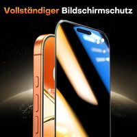 TOCOL iPhone 17 Pro/16 Pro edzett üveg képernyővédő 6.3" 9H, 2db - iPhone 16 Pro, Privacy protection glass 8