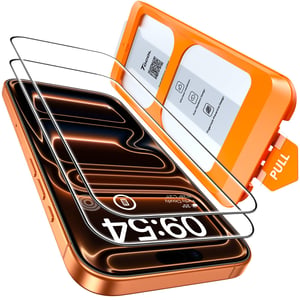 Folie de protecție din sticlă securizată TOCOL pentru iPhone 17 Pro, 6,3 inchi, aplicare ușoară