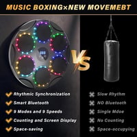 TODO Bluetooth LED Boxgép - 9 Sebességi Mód, Színes Fények, Zenei Funkció, Professzionális Edzőeszköz Otthoni Edzéshez, Falra Szerelhető, PU 7