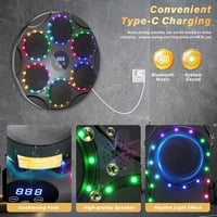 TODO Bluetooth LED Boxgép - 9 Sebességi Mód, Színes Fények, Zenei Funkció, Professzionális Edzőeszköz Otthoni Edzéshez, Falra Szerelhető, PU 2