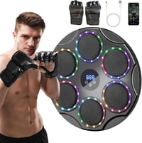 TODO Bluetooth LED Boxgép - 9 Sebességi Mód, Színes Fények, Zenei Funkció, Professzionális Edzőeszköz Otthoni Edzéshez, Falra Szerelhető, PU 1