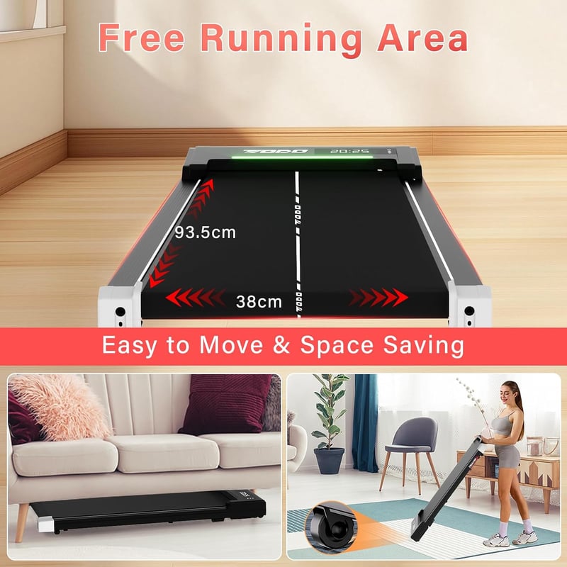 TODO Walking Pad Elektromos Futópad Desktopos Irodai 1-6 km/h Távirányítóval