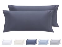 Todocama súprava extra mäkkých mikrovláknových hypoalergénnych obliečok na vankúš, 2 ks, 70x40 cm, tmavosivá 1