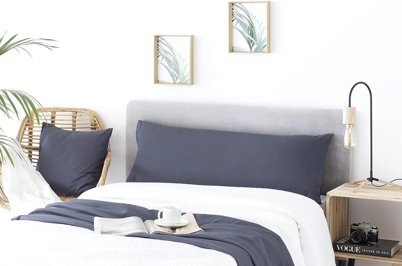 Todocama Mikroszálas Párnahuzat Szett 2db 105x40cm Sötétszürke Hipoallergén - 105X40 cm, Darkgray