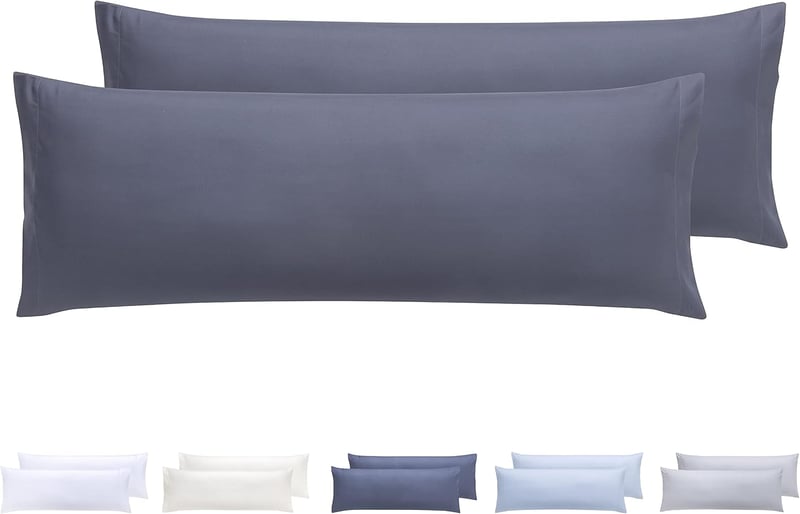 Todocama Mikroszálas Párnahuzat Szett 2db 105x40cm Sötétszürke Hipoallergén - 105X40 cm, Darkgray