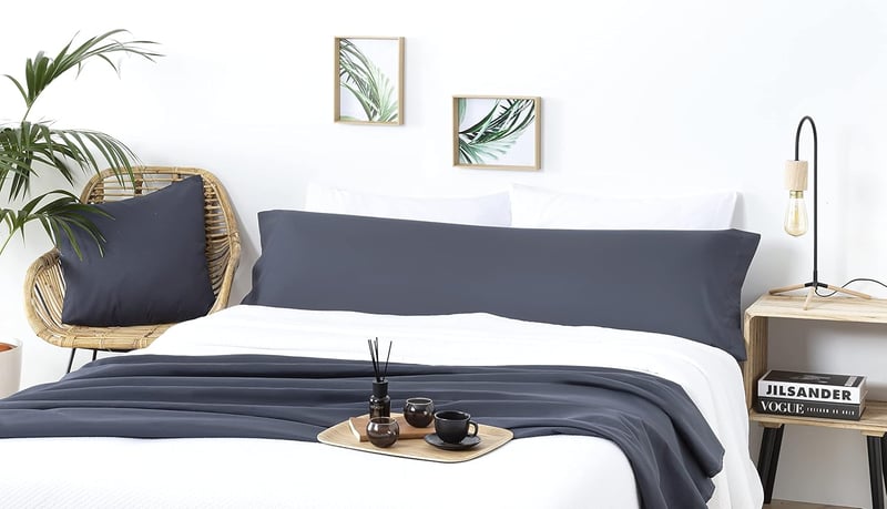 Todocama Mikroszálas Párnahuzat Szett 2db 120x40cm Sötétszürke Hipoallergén - 120X40 cm, Darkgray