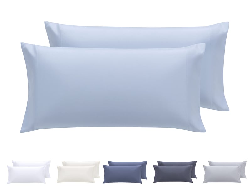 Sada obliečok na vankúš Todocama 2 ks – extra mäkké mikrovlákno, hypoalergénne, 75x40 cm, svetlomodré
