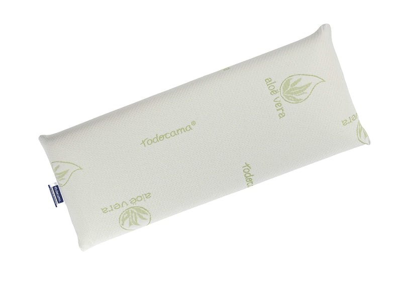 Vankúš z viskoelastickej pamäťovej peny Todocama, kompaktné jadro, poťah s dvojitým zipsom, materiál Aloe Vera Plus, termoregulačný na krk, zelený, 80 cm