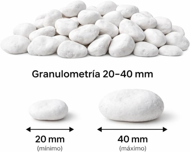TODOSTONES Kerti Kő Fehér Boulder Zsák 5kg 20-40mm