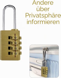 TODREMOU SMALL-AX2 4-számjegyű kombinációs lakat - arany színű 3