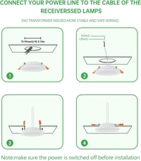 Tofisr LED Süllyesztett Spotlámpa Szett - 30 db Lapos Mennyezeti Lámpa, 5W, 400 Lumen, 4500K Természetes Fehér, IP20, Energiatakarékos 3