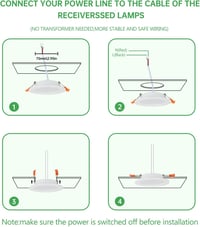 Tofisr Ultravékony LED Süllyesztett Spotlámpa Szett - 36 db 5W Mennyezeti Lámpa, 2700K Meleg Fehér, 230V, IP20, 500 Lumen, Beltéri Világítás 3