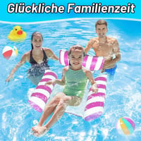 TOGETDREAM Set de 2 hamace gonflabile de apă 4 în 1 și saltele de plajă, pentru adulți și copii, scaun de relaxare pentru petreceri la piscină pe timp de vară 7