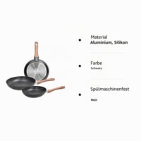 Tognana Great Stone set tava od 3 dijela 20/24/28 cm, aluminij, indukcija, crna 3