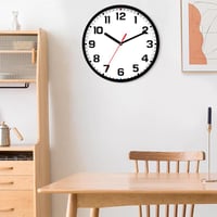 TOHOOYO Zidni sat, 9 inča, tihi kvarcni zidni sat bez kucanja, radi na baterije, moderan dekorativni sat za dnevni boravak, kuhinju i ured 5