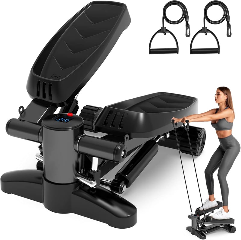 Tohoyard Mini Stepper 150 kg Ellenállásos Szalagokkal és LCD Kijelzővel