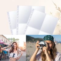 Toionmm A4 fotografické vrecká, 60 ks priehľadných fólií so 480 vreckami na pohľadnice a fotografie, priehľadná ochranná fólia 6