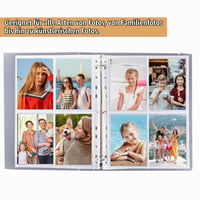 Toionmm A4 fotografické vrecká, 60 ks priehľadných fólií so 480 vreckami na pohľadnice a fotografie, priehľadná ochranná fólia 5