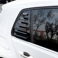 Tokenhigh Fekete Fényes Hátsó Ablak Zsalu Trim VW Golf MK7 MK7.5 2014-2019 Oldalsó Ablak Lamella Árnyékoló Külső Kiegészítő 2db 4