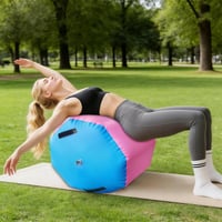 Nafukovací gymnastický valec Tokenhigh 90x100 cm, s pumpou, podložka na jogu a cvičenie na trampolíne, pomôcka na precvičenie záklonov, na vnútorné aj vonkajšie použitie 8