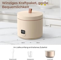 TOKIT 1,5L rizsfőző mini multifunkcionális érintőgombos kijelzővel fehér 9