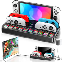 Tokluck Switch dokkoló OLED-hez 4K HDMI-vel, Joycon töltővel és játéktárolóval 1
