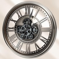 TOKTEKK 53 cm Vintage Fali Óra Mozgatható Fogaskerékkel Ipari Stílusban 4
