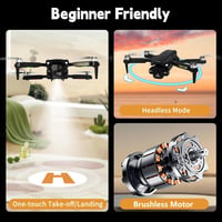 Toladrone TD12LCD Drón Kamerával, Összecsukható Quadcopter Felnőtteknek és Kezdőknek - TD12LCD-B2 3