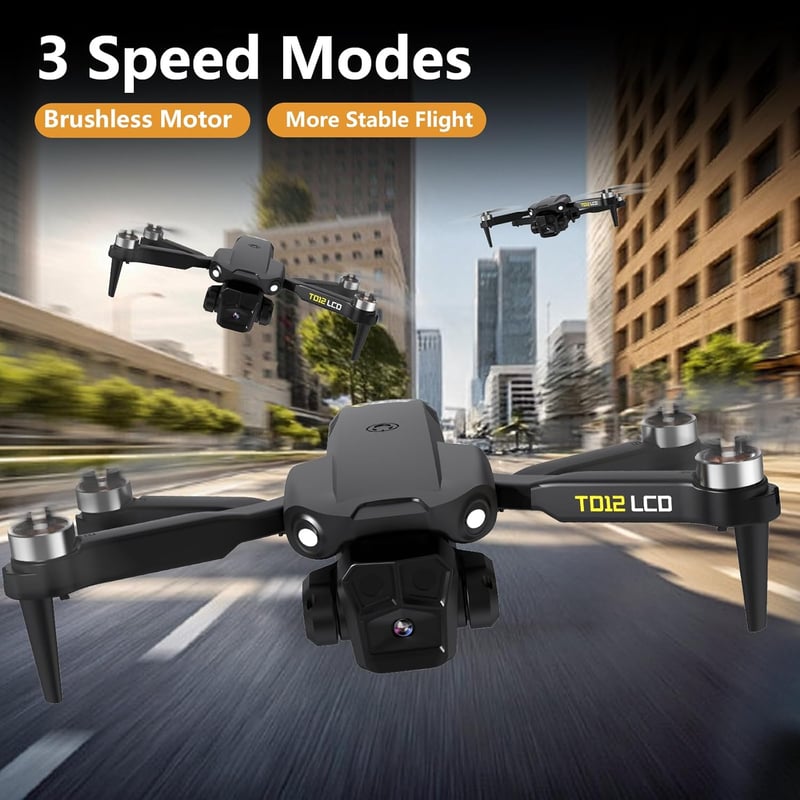 Toladrone TD12LCD Drón Kamerával, Összecsukható Quadcopter Felnőtteknek és Kezdőknek - TD12LCD-B2