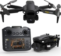 Toladrone TD12LCD Felnőtt Drón Kamerával - Brushless Motor, LCD Kijelző, Valós Idejű Képátvitel, Összecsukható Quadcopter Kezdőknek, 360° Fl 1