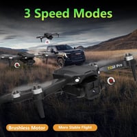 Toladrone TD12PRO hajtogatható mini drón fekete 4K kamerával, optikai flow pozicionálással, egygombos indítás és leszállás, kefe nélküli mot 6