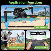Toladrone TD12PRO hajtogatható mini drón fekete 4K kamerával, optikai flow pozicionálással, egygombos indítás és leszállás, kefe nélküli mot 5