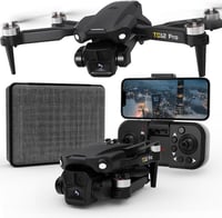 Toladrone TD12PRO hajtogatható mini drón fekete 4K kamerával, optikai flow pozicionálással, egygombos indítás és leszállás, kefe nélküli mot 1