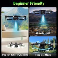 Toladrone TD12PRO összecsukható mini drón 4K kamerával, kefe nélküli quadcopter kezdőknek, 3 szintű szélállóság, app vezérlés, hordtáskával 5