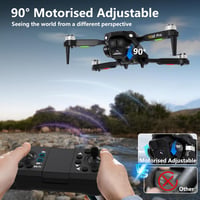 Toladrone TD12PRO összecsukható mini drón 4K kamerával, kefe nélküli quadcopter kezdőknek, 3 szintű szélállóság, app vezérlés, hordtáskával 4