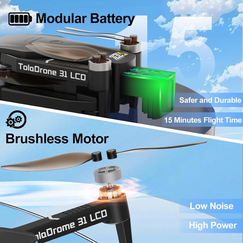 Toladrone TD31LCD Kamerás Drón LCD Kijelzővel Kezdőknek és Felnőtteknek