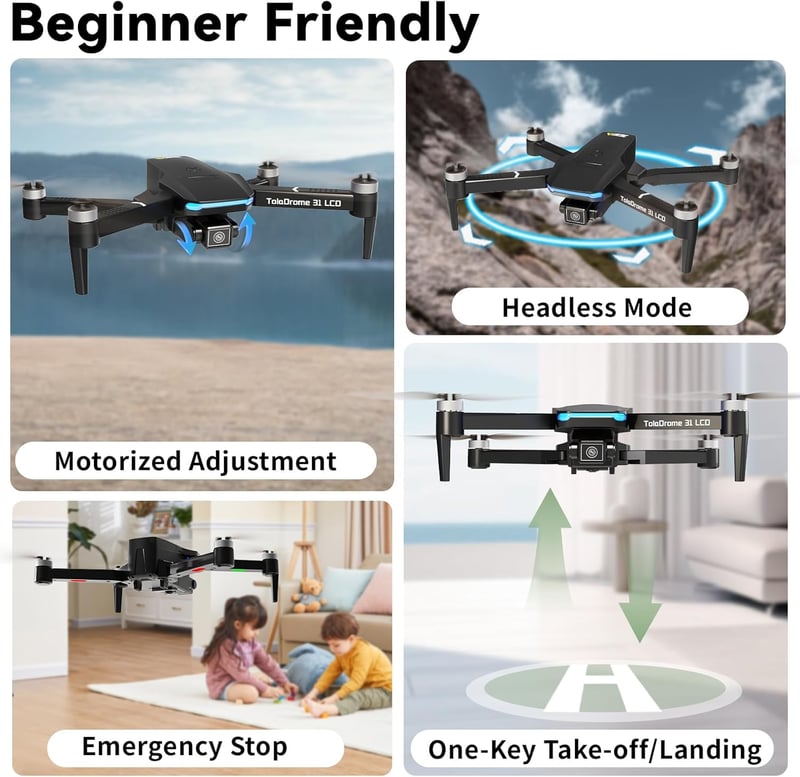 Toladrone TD31LCD Kamerás Drón LCD Kijelzővel Kezdőknek és Felnőtteknek