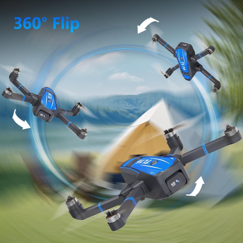 Toladrone 	TL16 1080P kamerás összecsukható drón kezdőknek optikai pozicionálással