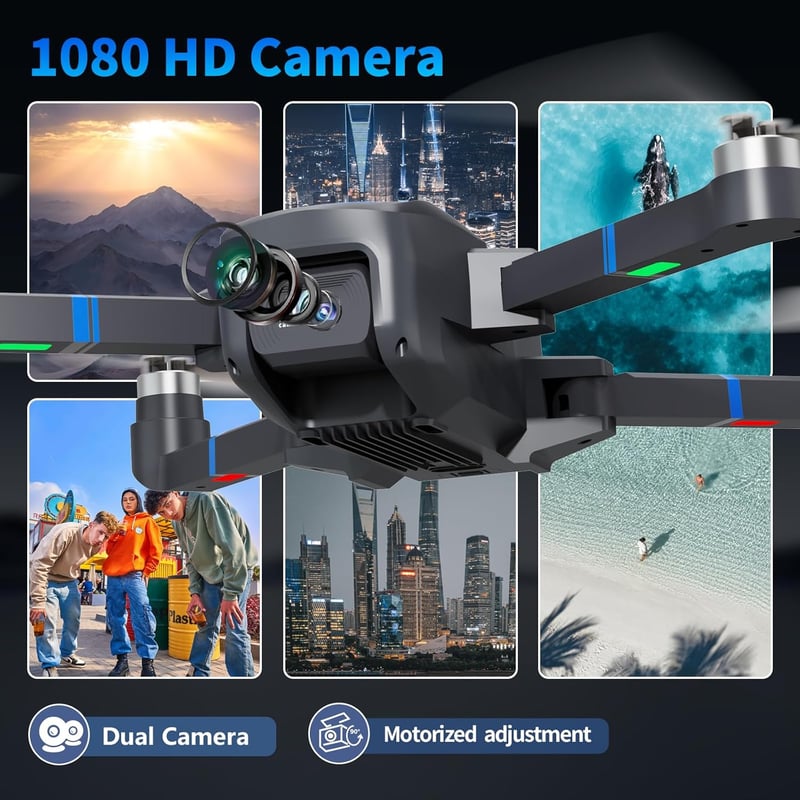 Toladrone 	TL16 1080P kamerás összecsukható drón kezdőknek optikai pozicionálással