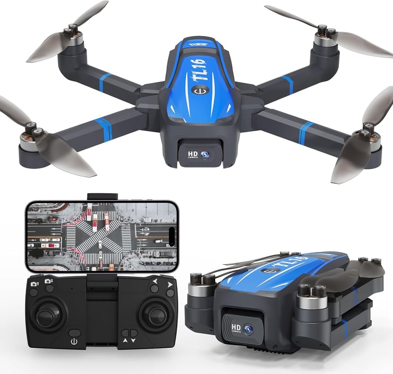 Toladrone TL16 4K kamera drón összecsukható quadcopter kék