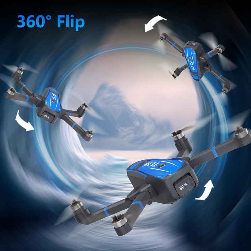 Toladrone TL16 4K kamera drón összecsukható quadcopter kék