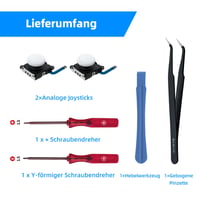 Set de înlocuire joystick analogic 3D Tolesum pentru controller Nintendo Switch / Switch Lite / Switch OLED, cu unelte de reparare, alb 5
